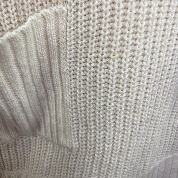 Alya Cream Elbow Patch Long Sleeve Cowl Neck Sweater Women's Size Medium M - Picture 6 of 8